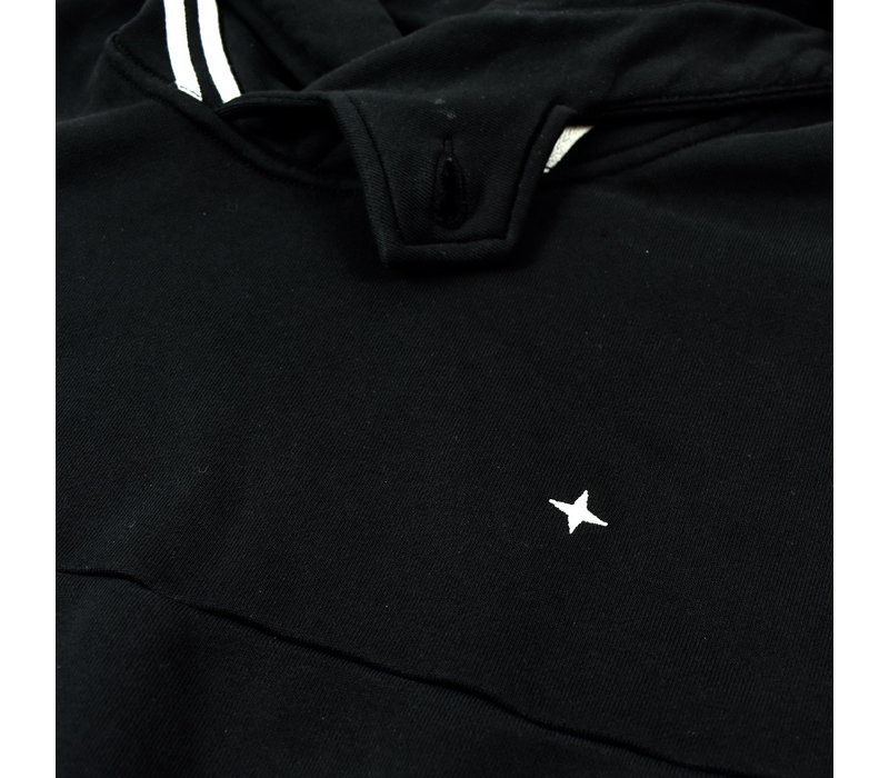 Stone Island black hooded star embroidery sweatshirt XL