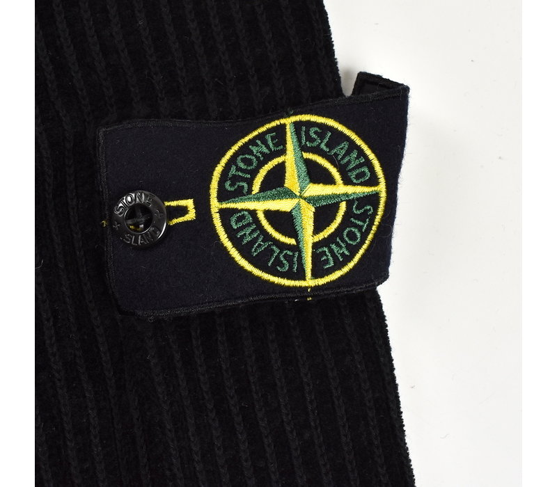 Stone Island black cotton chenille crew neck knit XL