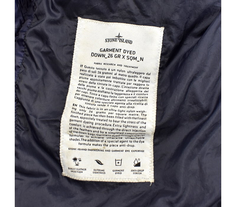 Stone Island navy garment dyed down hooded jacket XXL