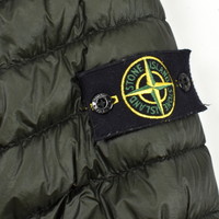 Stone Island green garment dyed down jacket L