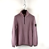 Stone Island Stone Island pink nylon metal hood wool quarter zip neck knit L