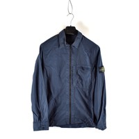 Stone Island navy cotton nylon poplin overshirt jacket XL