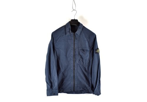 Stone Island Stone Island navy cotton nylon poplin overshirt jacket XL