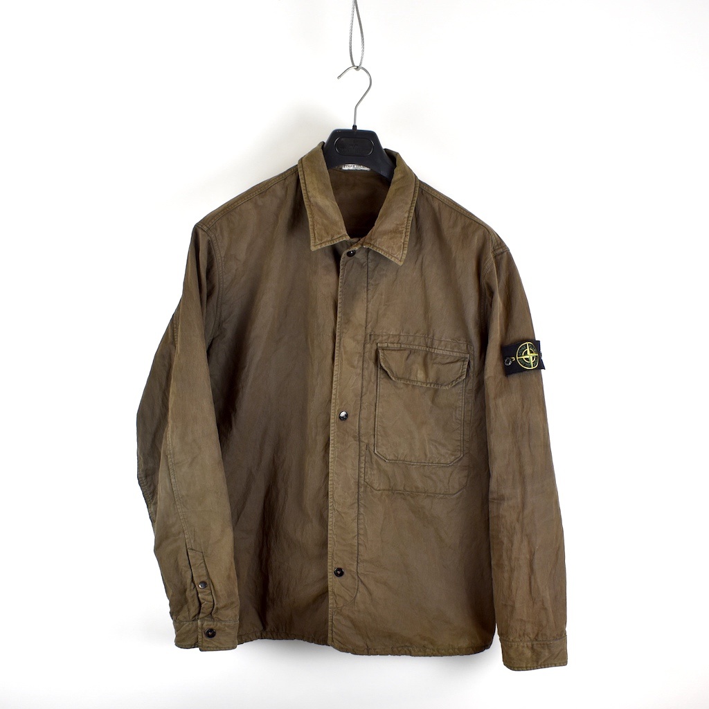Stone Island brown lined tinto old cotton overshirt jacket XXL ...