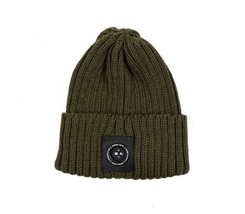 Marshall Artist siren British wool beanie hat Khaki