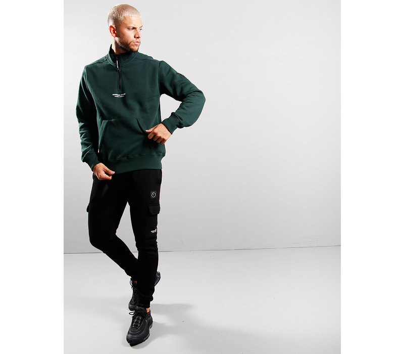 Marshall Artist siren half zip sweatshirt Forest Green