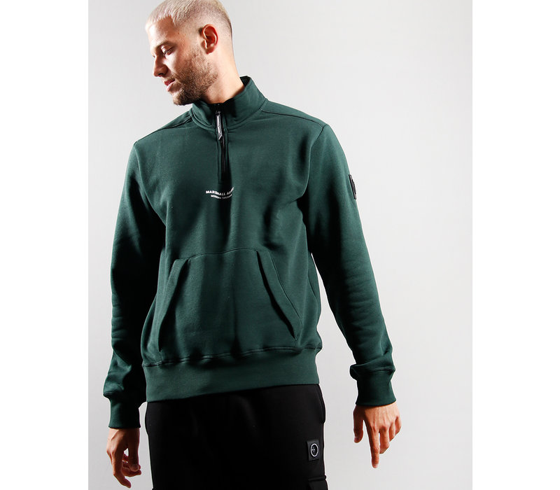 Marshall Artist siren half zip sweatshirt Forest Green