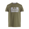 Weekend Offender Shevchenko house check prison logo t-shirt Dark Green