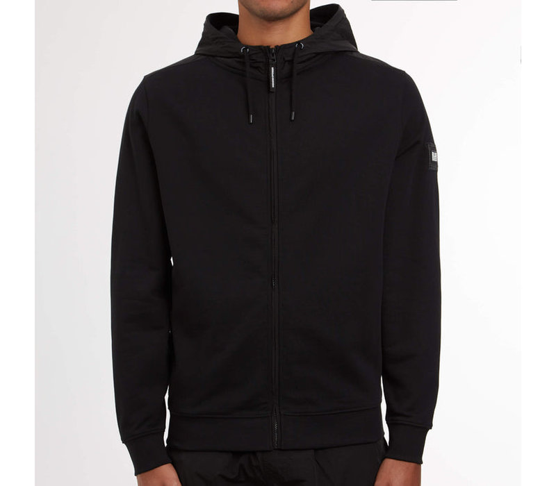 Weekend Offender Westman Ave full zip hooded sweatshirt Black