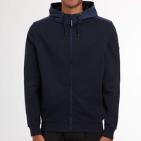 Weekend Offender Westman Ave full zip hooded sweatshirt Navy
