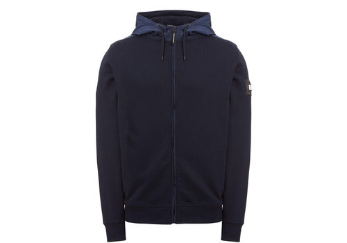 Weekend Offender Weekend Offender Westman Ave full zip hooded sweatshirt Navy