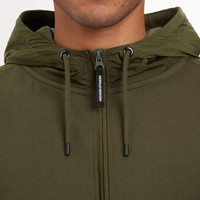Weekend Offender Westman Ave full zip hooded sweatshirt Dark Green
