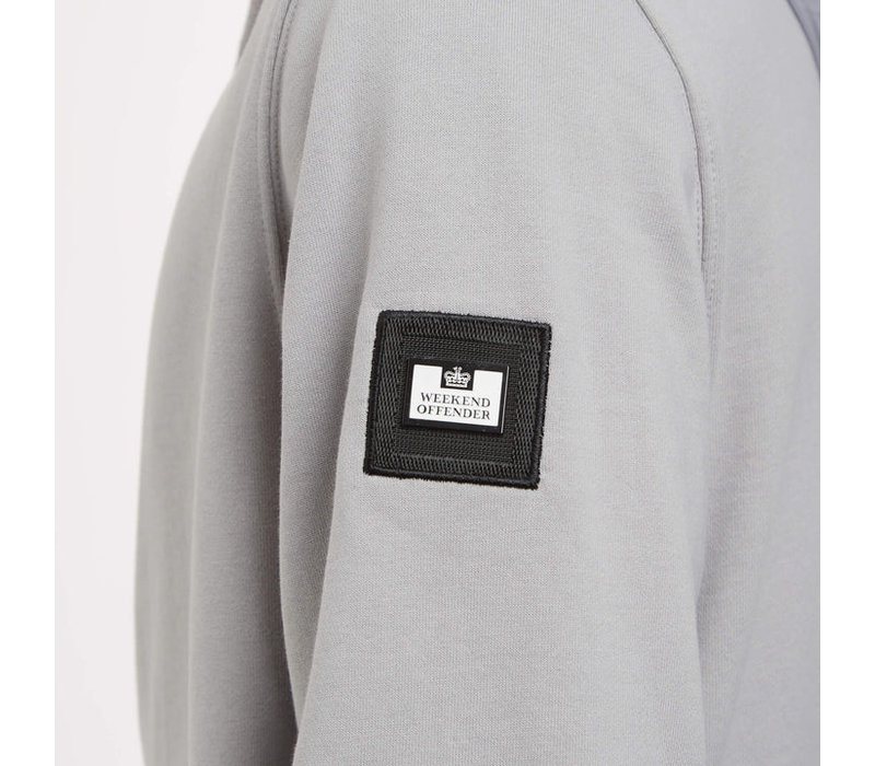 Weekend Offender Westman Ave full zip hooded sweatshirt Silverfox