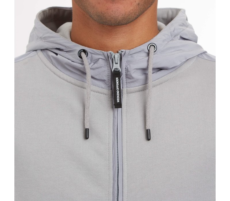 Weekend Offender Westman Ave full zip hooded sweatshirt Silverfox