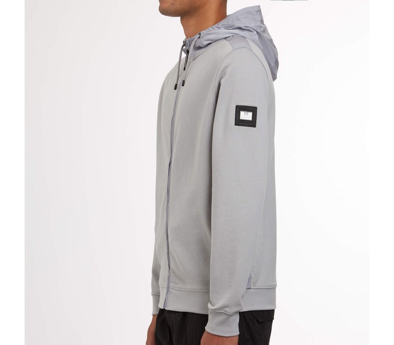 Weekend Offender Westman Ave full zip hooded sweatshirt Silverfox