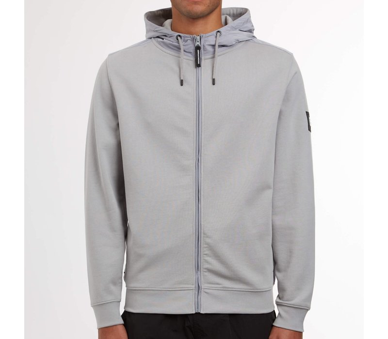 Weekend Offender Westman Ave full zip hooded sweatshirt Silverfox