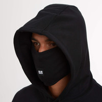 Weekend Offender Seven Mile face mask hooded sweatshirt Black