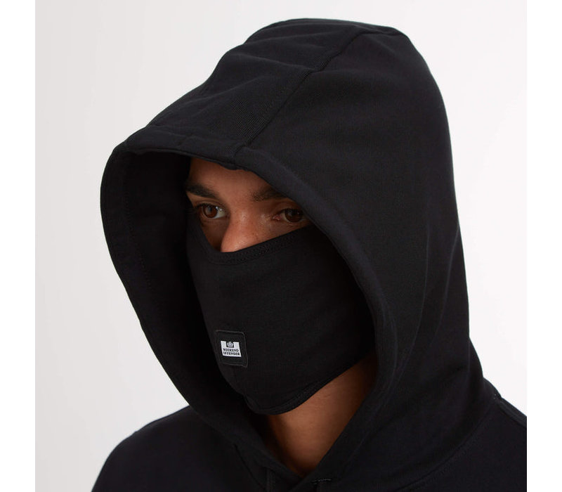 Weekend Offender Seven Mile face mask hooded sweatshirt Black