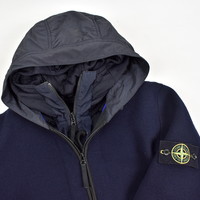 Stone Island navy reversible quilted lined presidents knit M