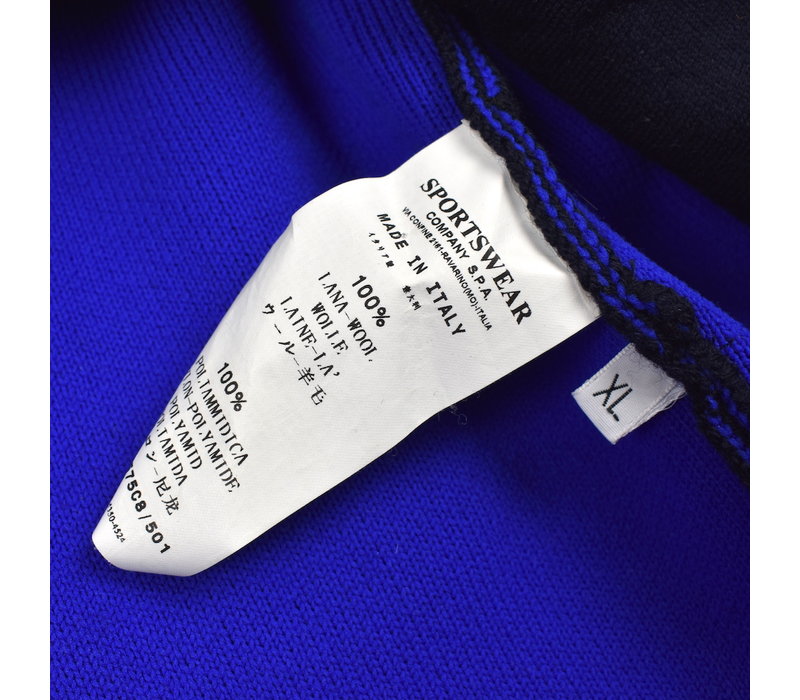 Stone Island navy reversible quilted lined presidents knit XL