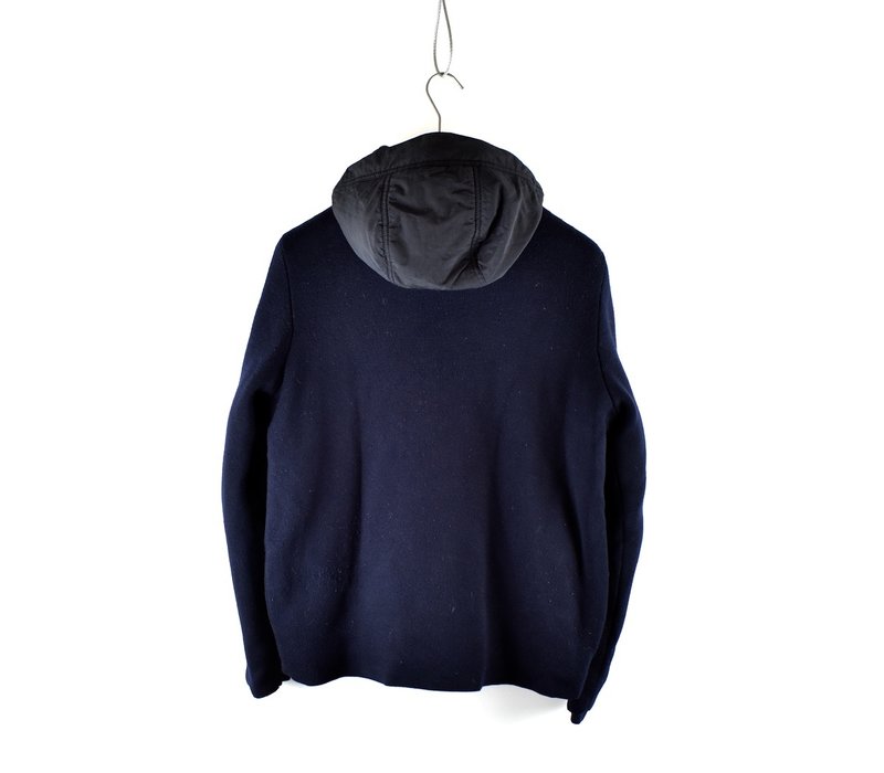 Stone Island navy reversible quilted lined presidents knit XL