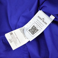 Stone Island royal blue stretch cotton gabardine gd anorak overshirt jacket S