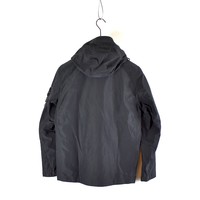 Stone Island black micro reps hooded jacket S