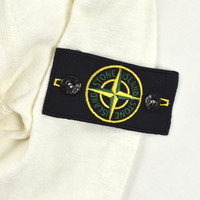 Stone Island off white quarter neck cotton knit XL