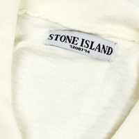 Stone Island off white quarter neck cotton knit XL