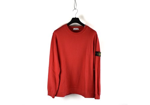 Stone Island Stone Island red cotton fleece crew neck sweatshirt XXL