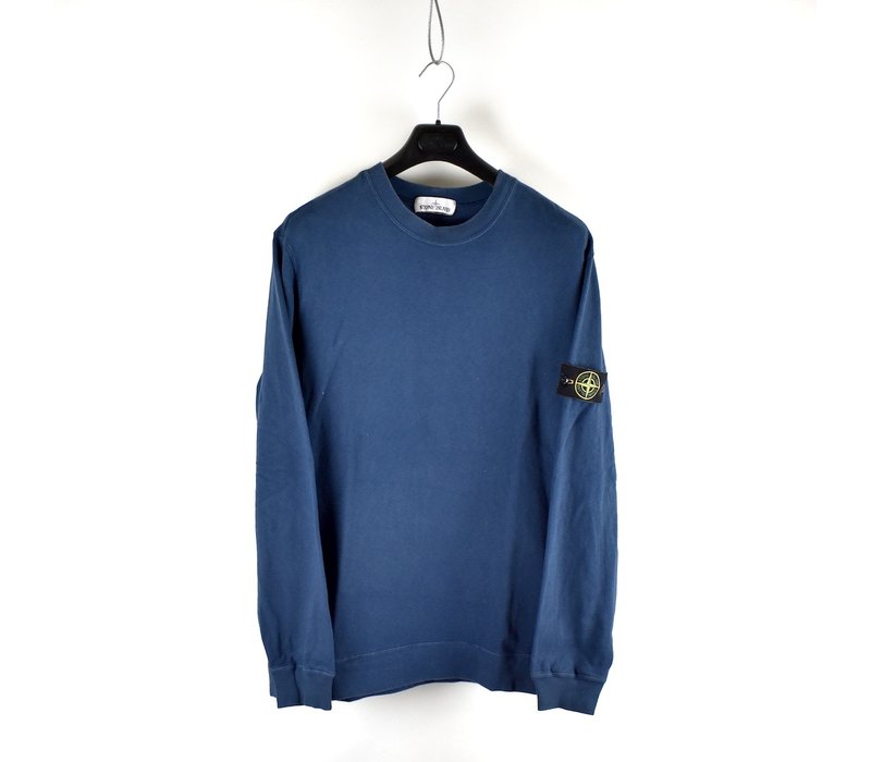 Stone Island blue tinto old cotton fleece crew neck sweatshirt XXL