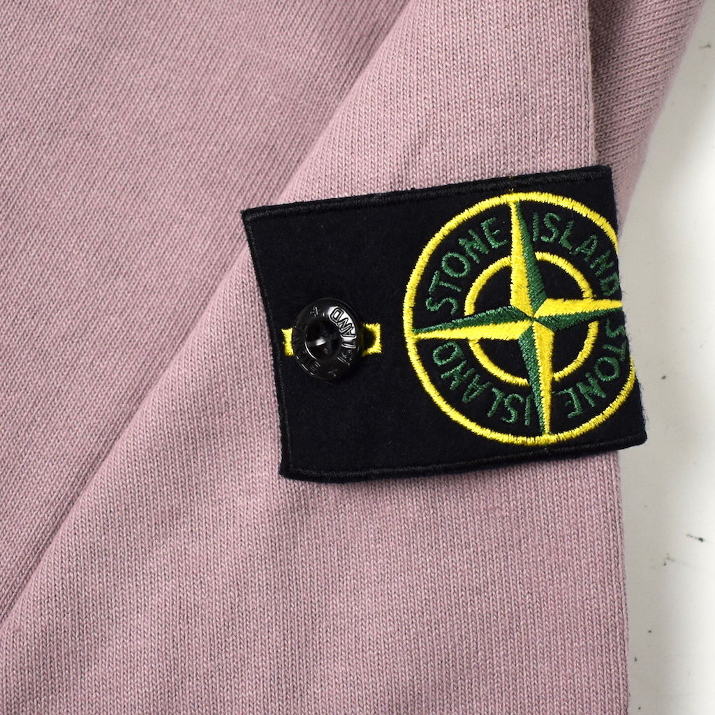 Stone Island pink cotton fleece v-neck sweatshirt XL - Archivio85