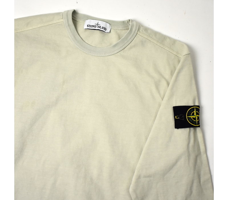 Stone Island pistacchio green crew neck cotton sweatshirt S