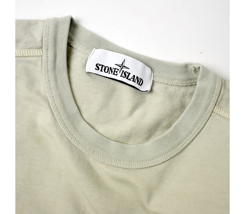 Stone Island pistacchio green crew neck cotton sweatshirt S