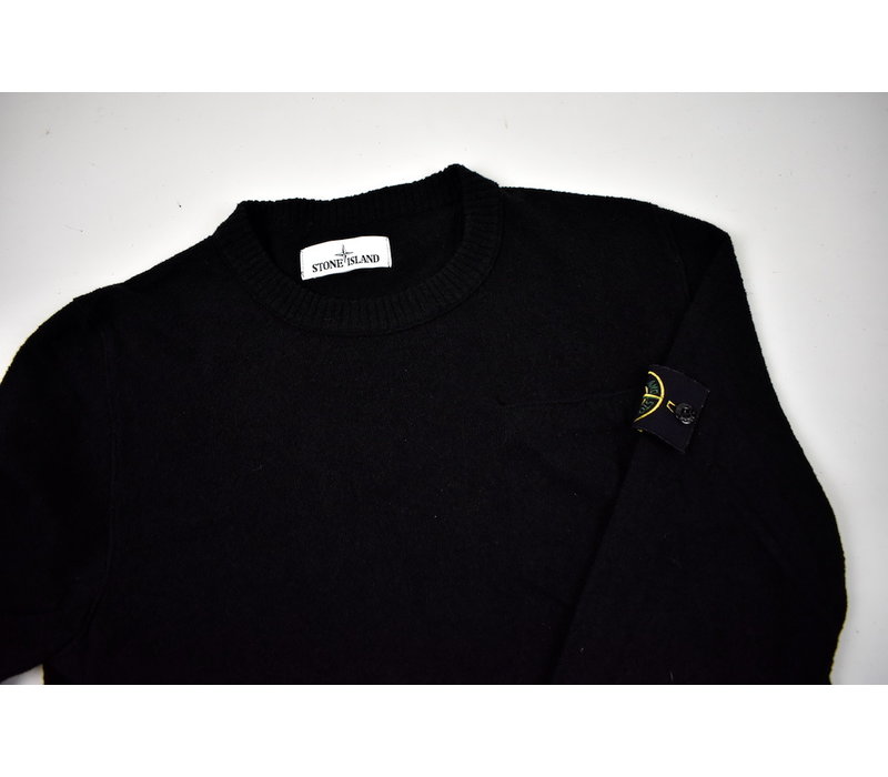 Stone Island black cotton crew neck knit M