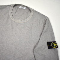 Stone Island grey cotton crew neck knit XXXL