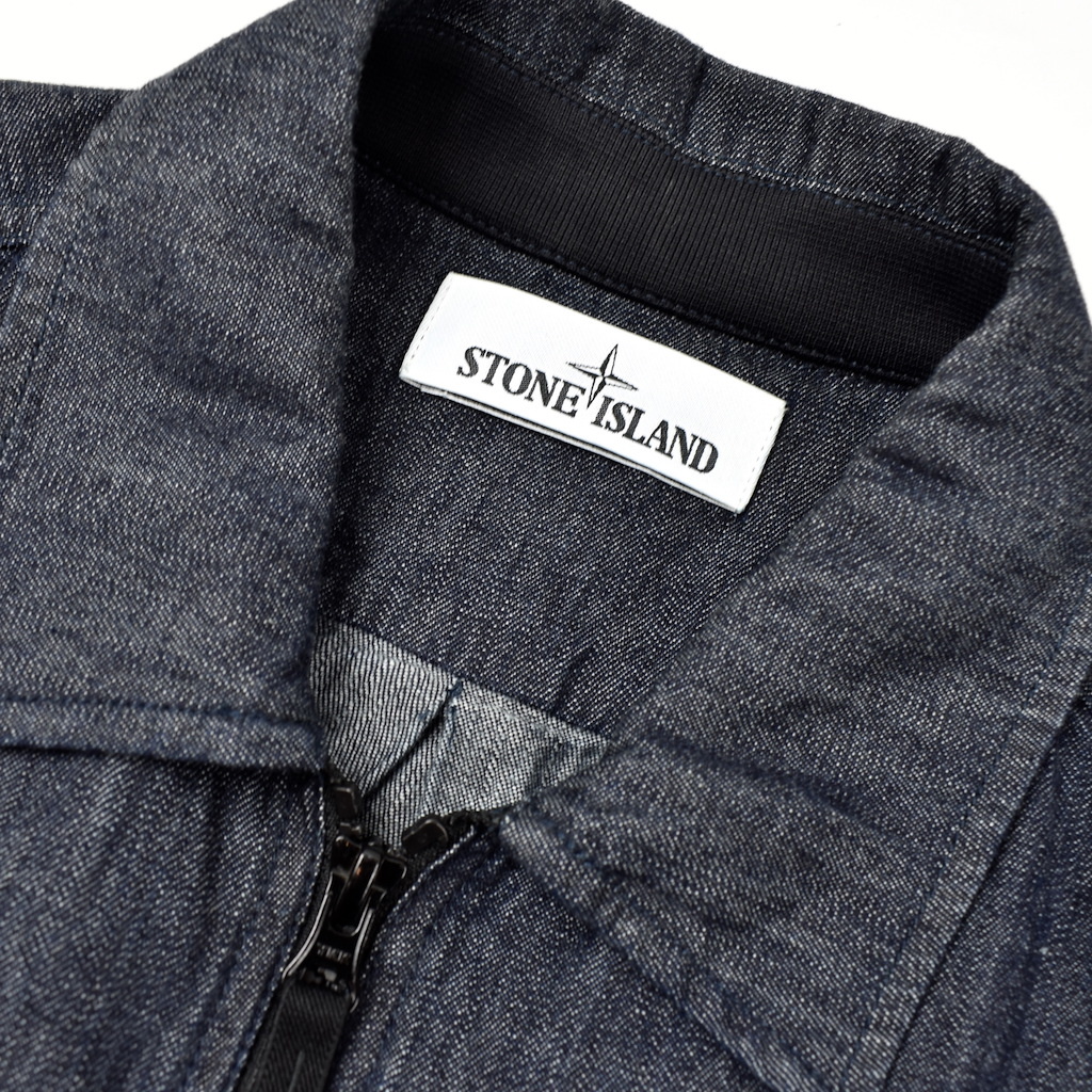 Stone Island denim long sleeve zipped overshirt M - Archivio85