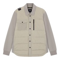 MA.STRUM softshell down quilt overshirt Quicksilver