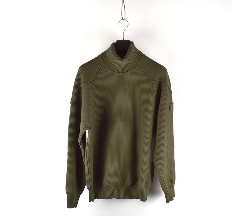 Stone Island green ghost piece turtleneck knit XL