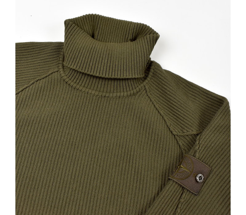 Stone Island green ghost piece turtleneck knit XL