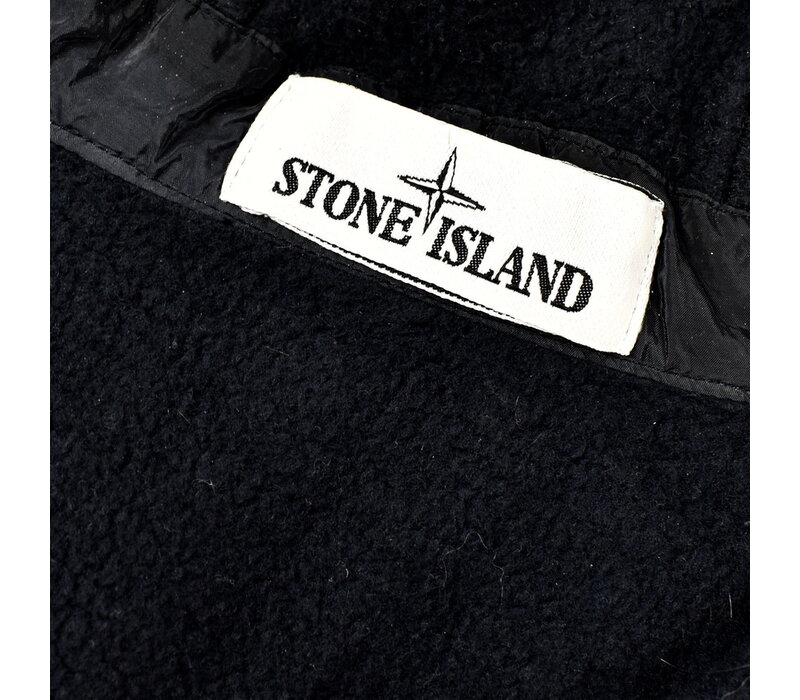 Stone Island navy jersey cotton full zip hooded cardigan XL