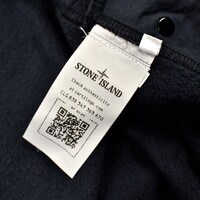 Stone Island navy jersey cotton full zip hooded cardigan XL