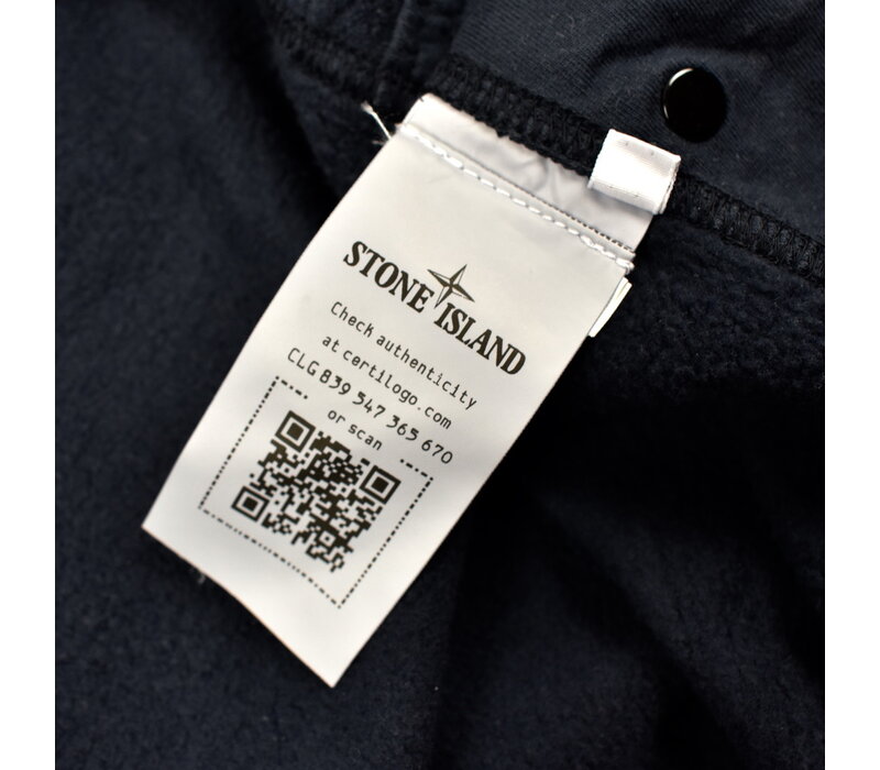 Stone Island navy jersey cotton full zip hooded cardigan XL