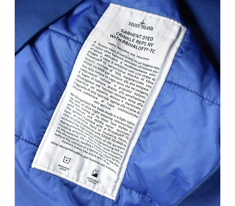 Stone Island blue garment dyed crinkle reps ny with primaloft jacket XL