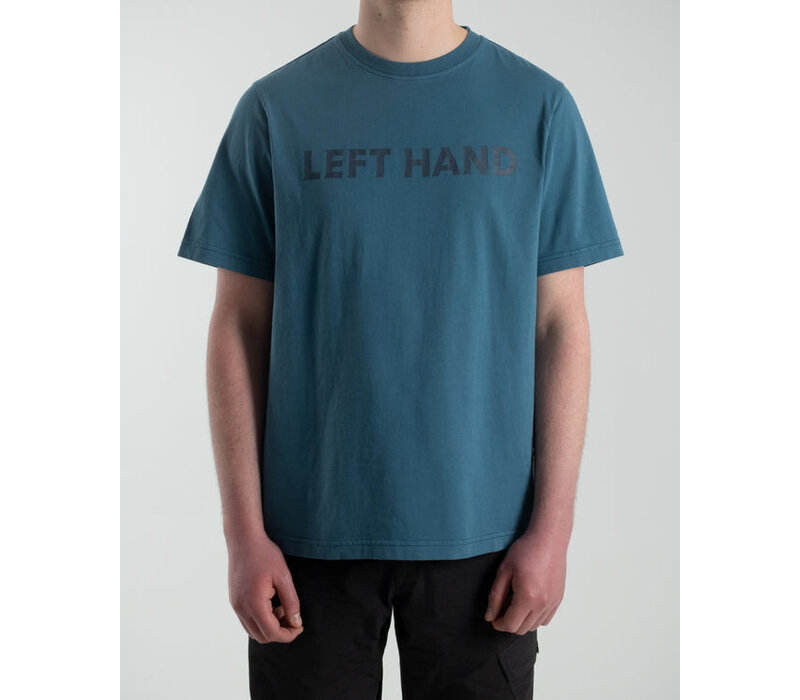 Left Hand ss logo tee t-shirt Mid Blue