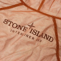 Stone Island rare red mesh with tyvek interliner hooded jacket XL