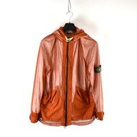 Stone Island rare red mesh with tyvek interliner hooded jacket XL