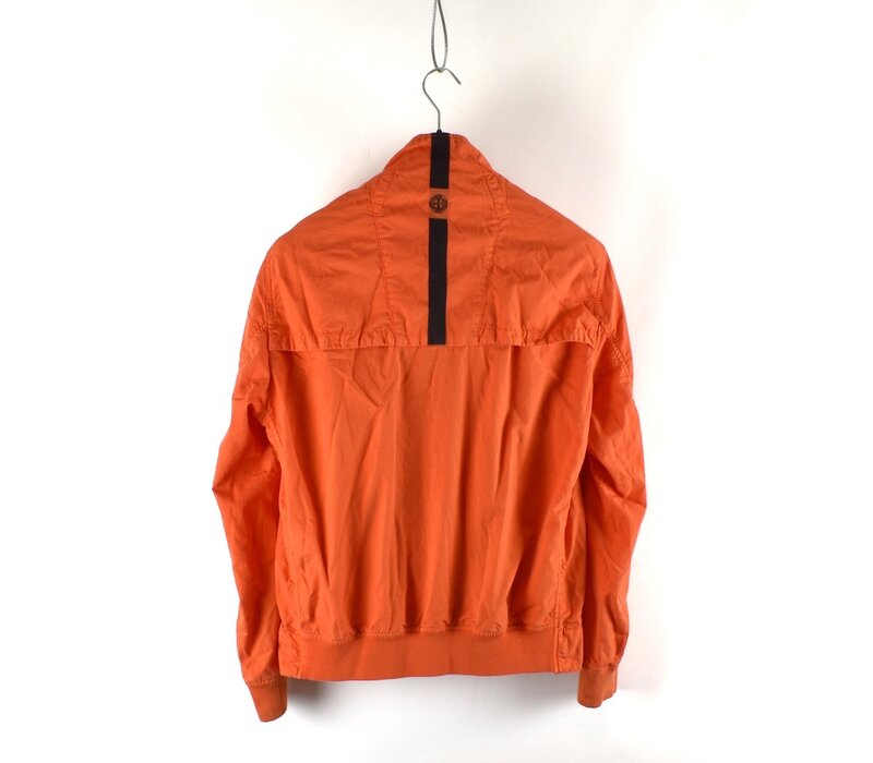 Stone Island orange nylon cotton compass ribbon biker jacket XL