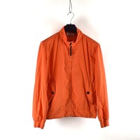 Stone Island orange nylon cotton compass ribbon biker jacket XL