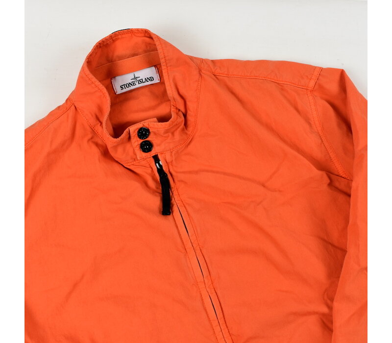 Stone Island orange nylon cotton compass ribbon biker jacket XL